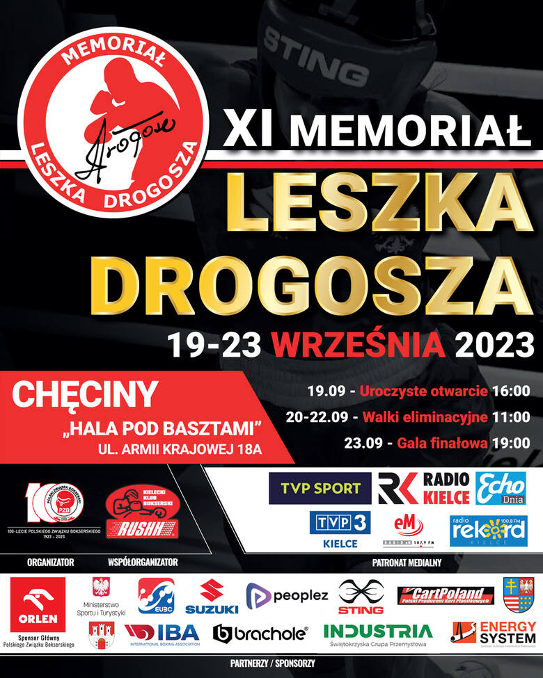 XI Memoriał Leszka Drogosza odbędzie się w Chęcinach. 19 września uroczyste otwarcie imprezy. Zapowiadają się wielkie emocje