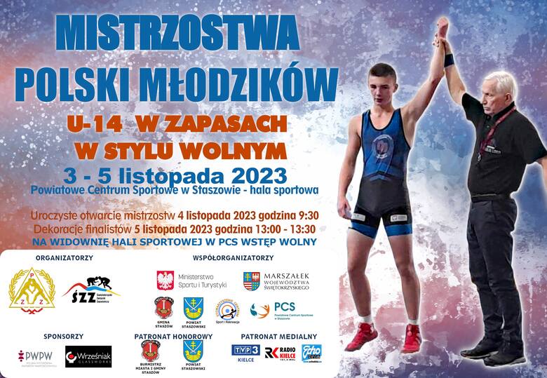 W Staszowie odbywają się Mistrzostwa Polski młodzików w zapasach w stylu wolnym. 200 zawodników z całej Polski