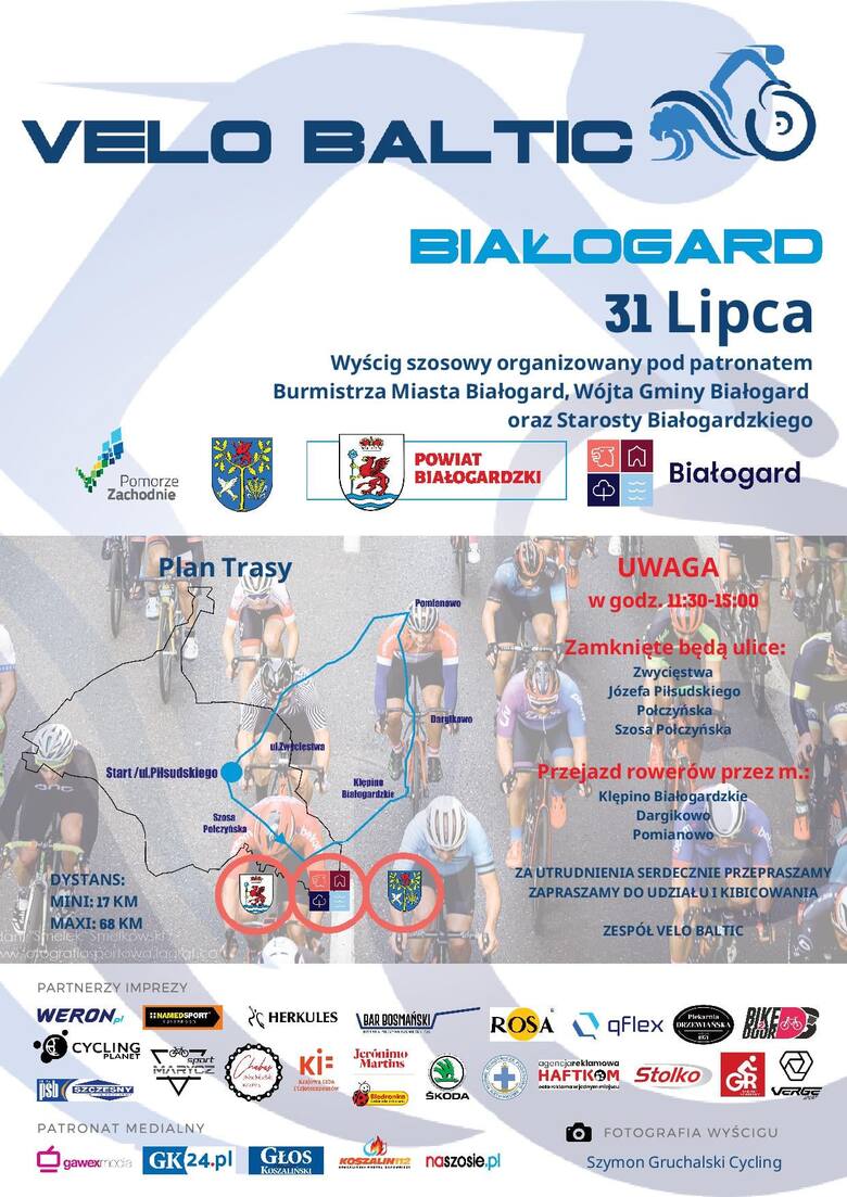 Wyścigi kolarskie Velo Baltic Białogard już w sobotę