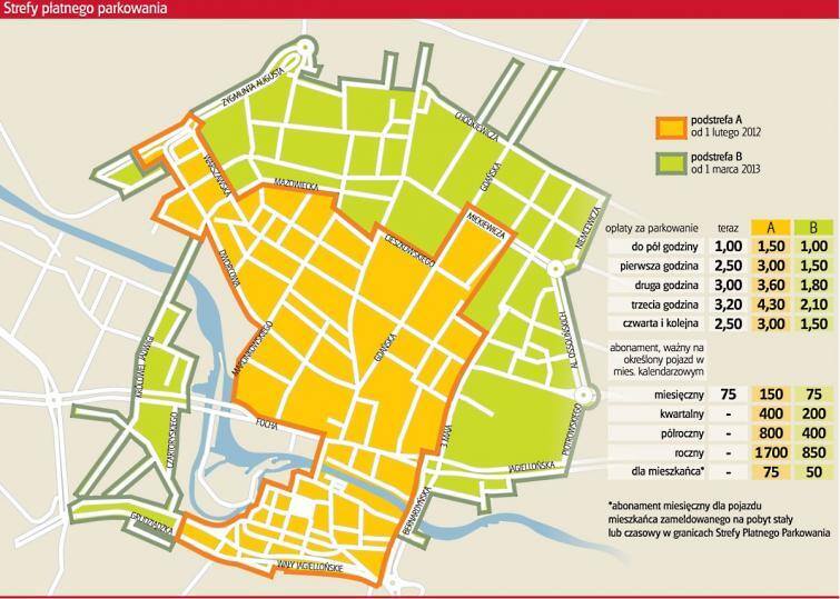 Wyższe opłaty za parkowanie w Bydgoszczy i większa strefa (MAPA)
