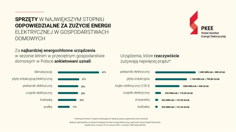 Badanie wykazało, że Polacy nieprawidłowo oceniają, co pochłania najwięcej energii elektrycznej.