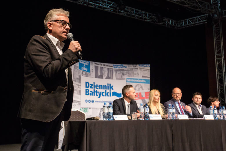 Debata kandydatów na prezydenta Gdańska zorganizowana przez "Dziennik Bałtycki" 10.10.2018 w NOT