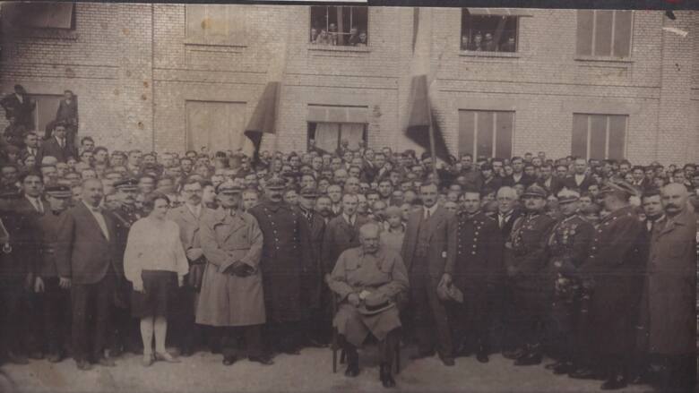 Wizyta Prezydenta RP Ignacego Mościckiego w Fabryce Amunicji w 1933 r.