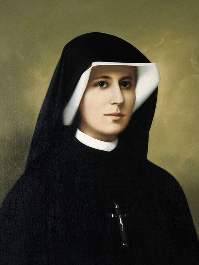 Portret św. Faustyny – pędzla Stanisława Sztama