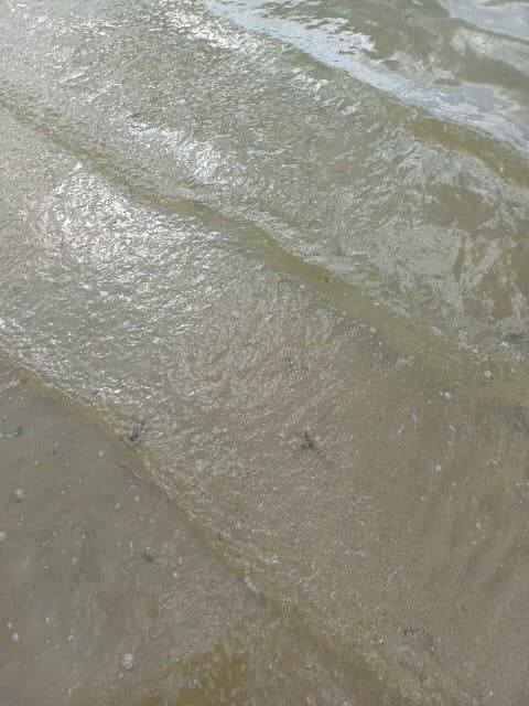 Zdjęcie wody na plaży ośrodka GOW "Delfin" przesłał nam jego administrator Krzysztof Klucznik. Jest czysta i zdatna do kąpieli