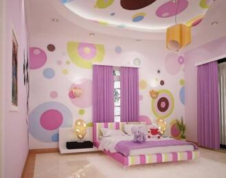 Pokój dla dziewczynki w pastelowych kolorach