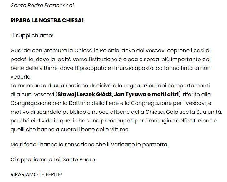 W Watykanie skomentowano apel polaków do papieża Franciszka, który był opublikowany we włoskiej gazecie „La Repubblica” 29 czerwca.