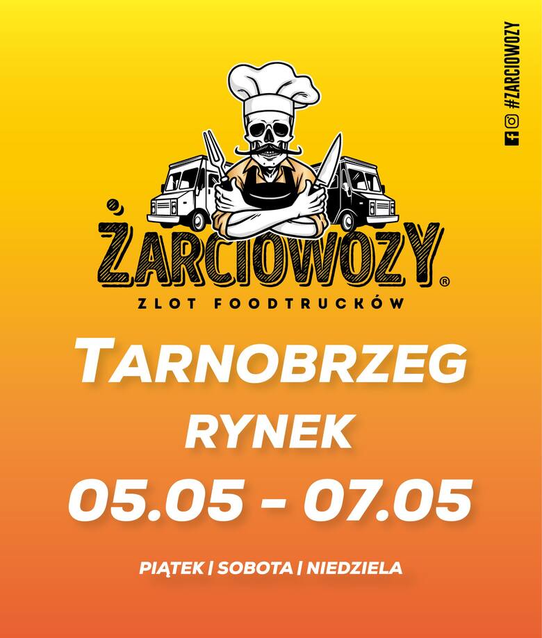 TARNOBRZEGFoodtrucki zawitają na Plac Bartosza Głowackiego w Tarnobrzegu.Piątek: 15:00 - 21:00Sobota: 12:00 - 21:00Niedziela: 12:00 - 20:00