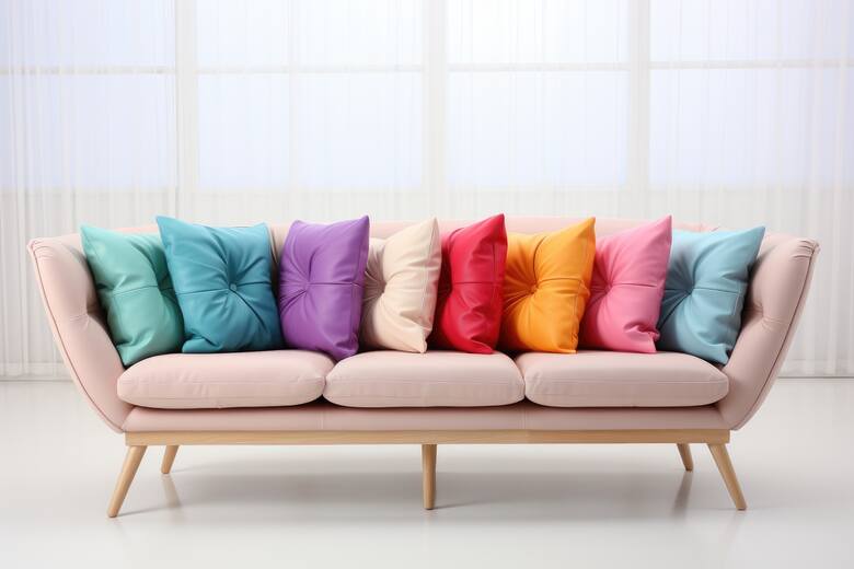 zestaw poduszek na sofie