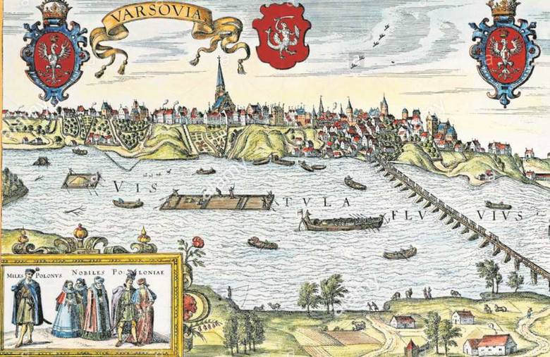 Warszawa ok. 1586 roku („Civitates orbis terrarium”)