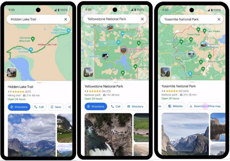 Trzeba przyznać, ze Google miało dobry pomysł w przypadku nowych opcji Google Maps dla zwiedzających parki narodowe.