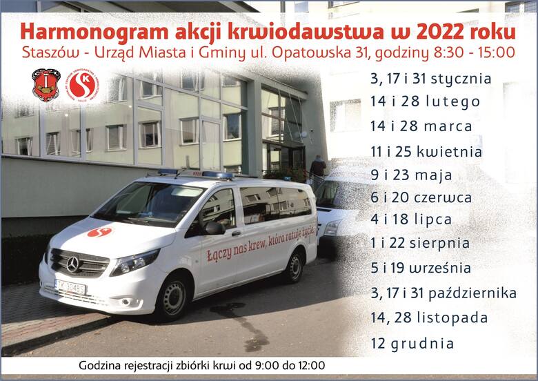 Akcje krwiodawstwa w Staszowie. W 2022 roku oddamy krew aż 25 razy