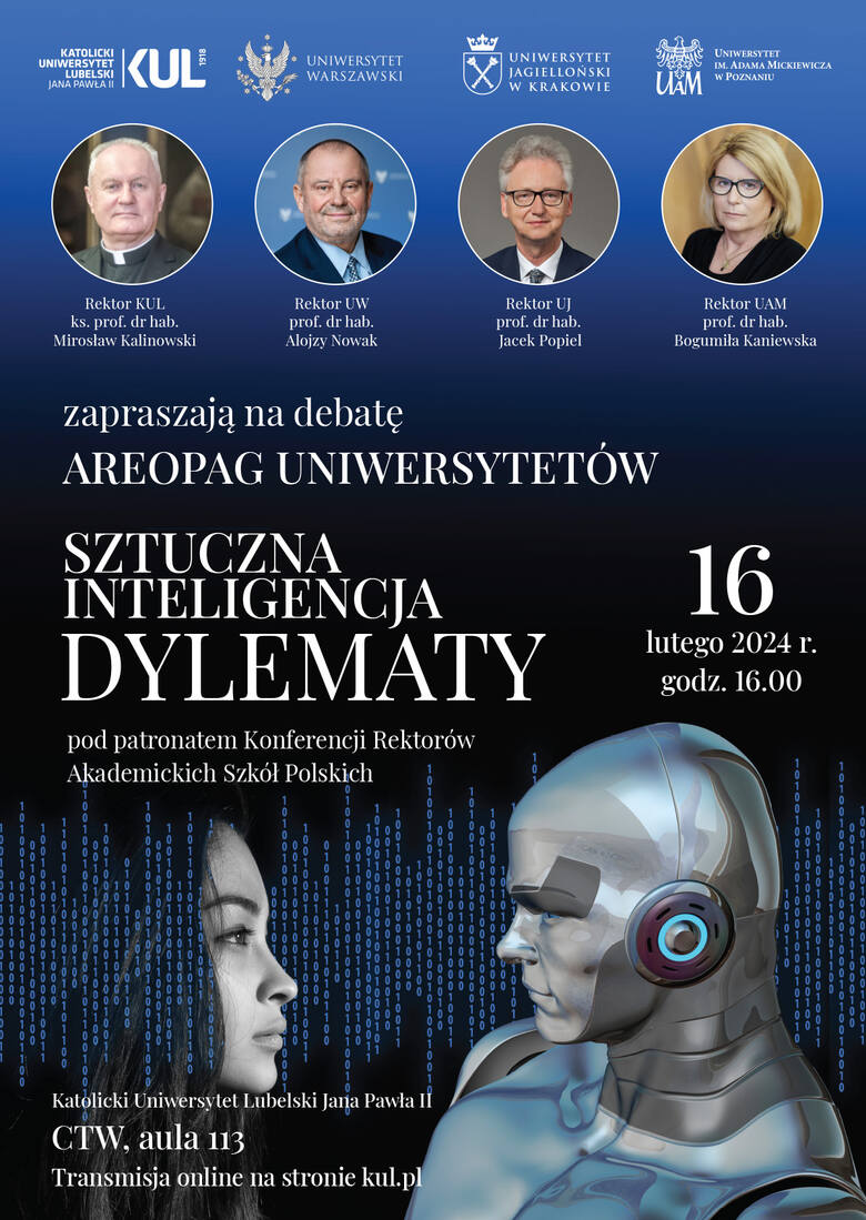 Na KUL odbędzie się debata naukowców o Sztucznej Inteligencji