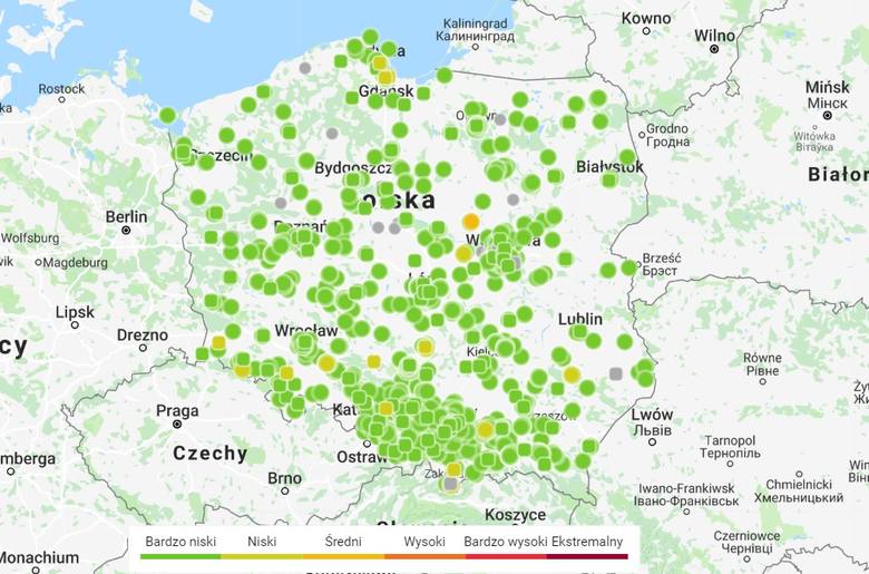 Wąbrzeźno zaczęło monitorować jakość powietrza. Sprawdź mapę całej Polski