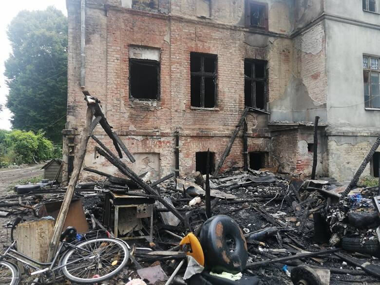 Pożar budynku w Kijach koło Solechowa