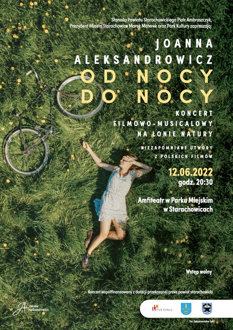 Plakat plenerowego koncertu Joanny Aleksandrowicz