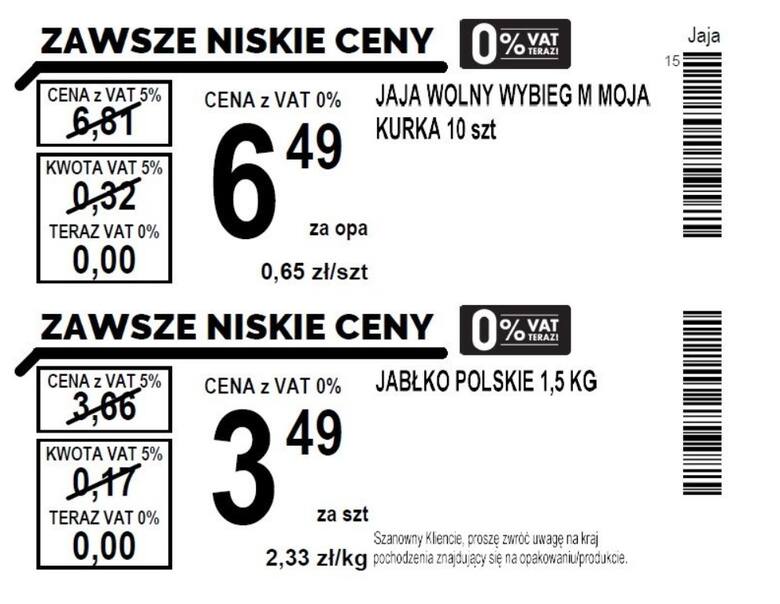 Tak wyglądają nowe oznaczenia cen bez VAT w Biedronce od 31 stycznia. Jak je czytać? [zdjęcia]
