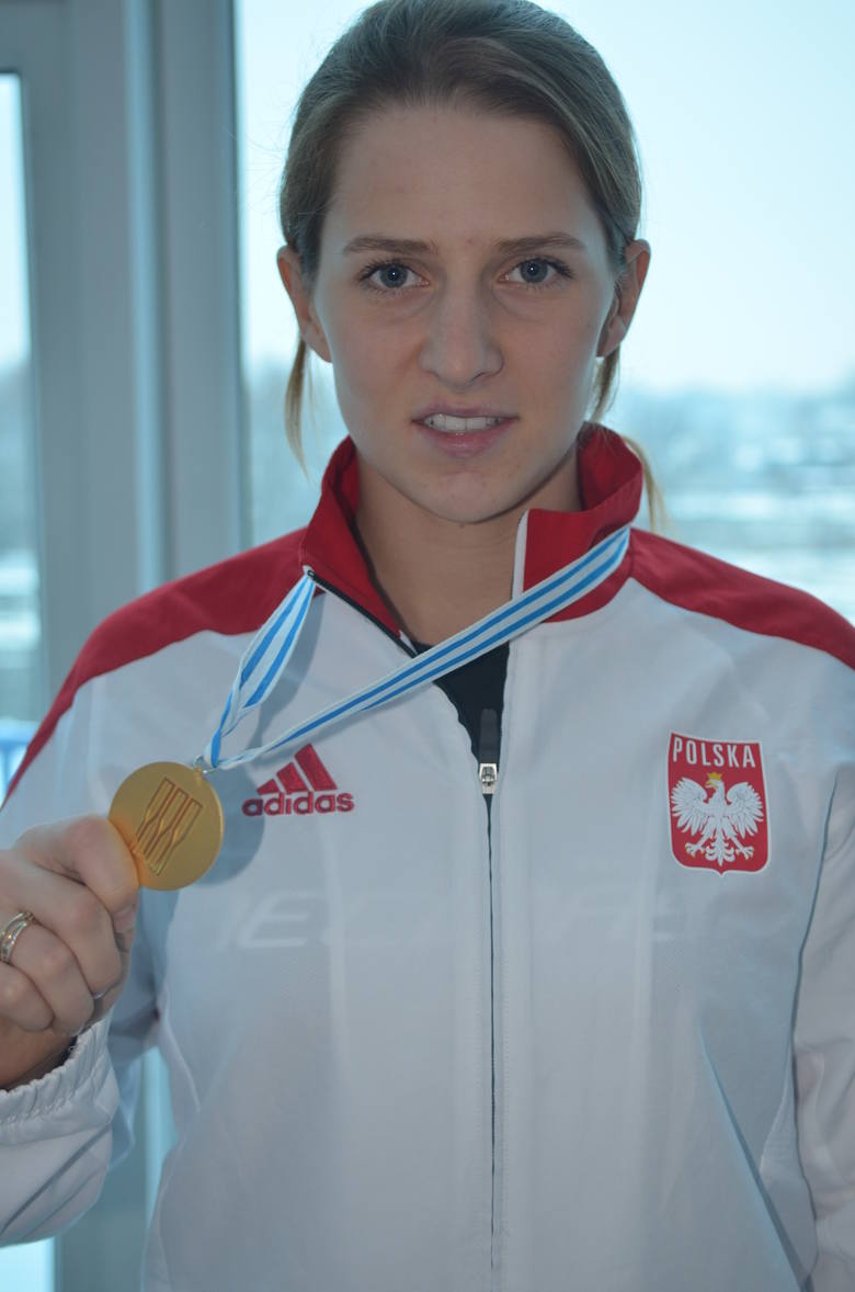 Olga Michałkiewicz w trakcie treningu na przystani AWF w Gorzowie.