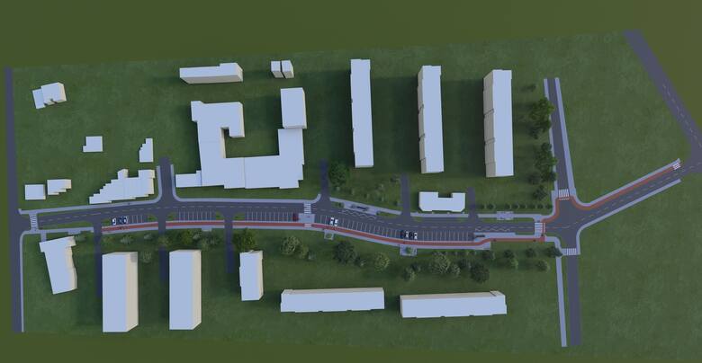 Wizualizacje rozwiązań przebudowy głównej drogi przecinającej Osiedla Nad Sołą w Kętach