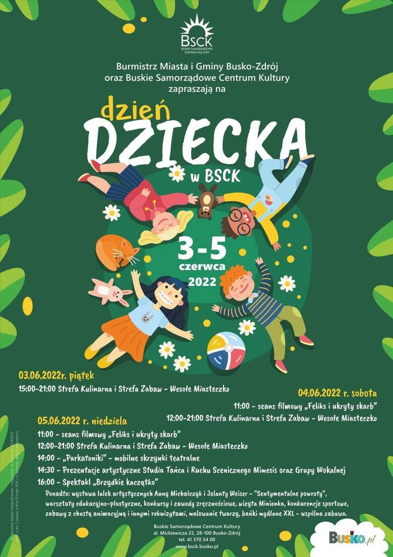 Dzień Dziecka 2022 w Busku-Zdroju. Atrakcje dla dzieciaków będą trwać przez trzy dni. Sprawdźcie szczegóły