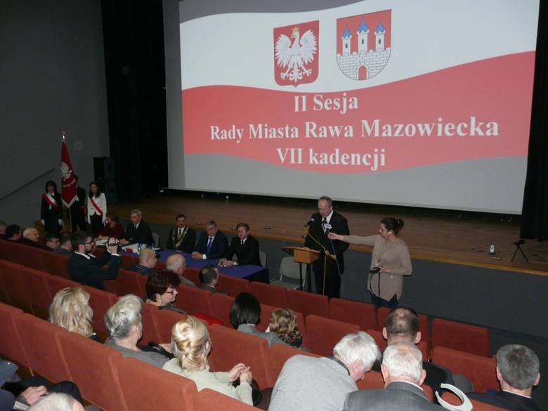 Zaprzysiężenie Dariusza Misztala na burmistrza Rawy Mazowieckiej
