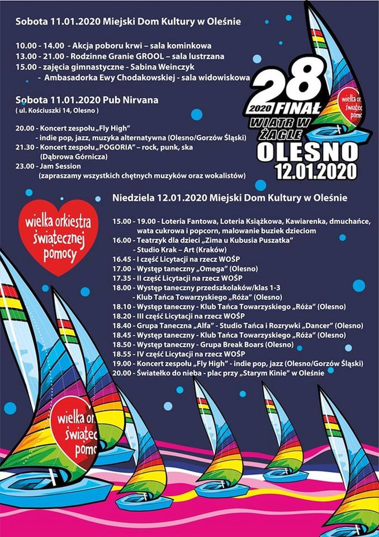 Program WOŚP 2020 w Oleśnie.