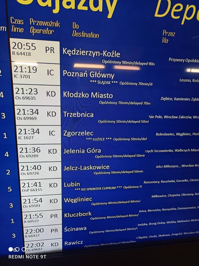 Awaria systemu na Dworcu Głównym PKP we Wrocławiu. Nie jeżdżą pociągi 25.11.2022