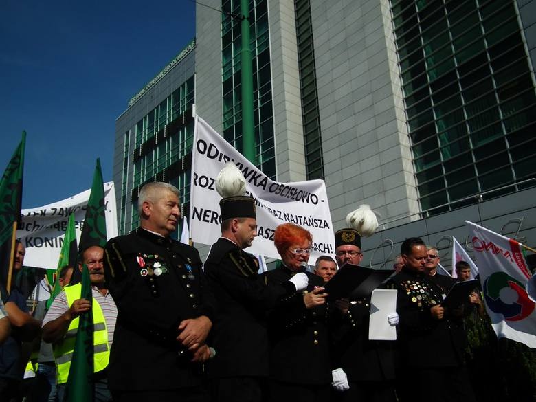Manifestacja górników w Poznaniu