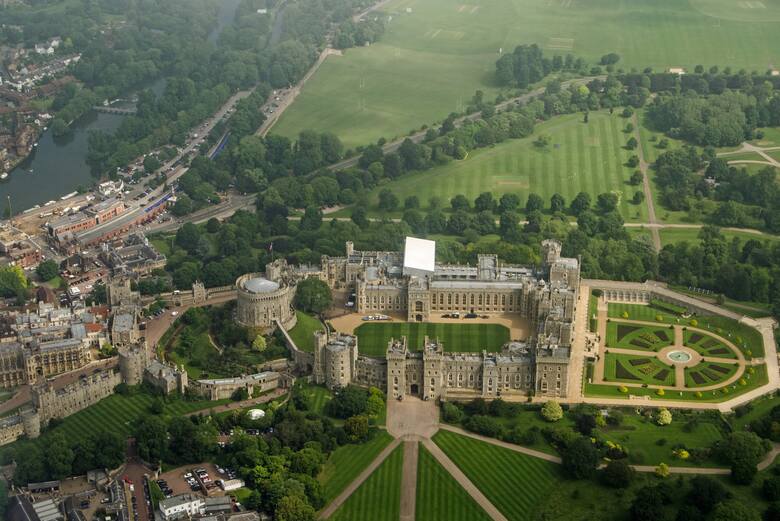 Zamek Windsor z lotu ptaka