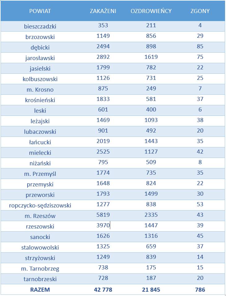 Koronawirus. 23 zgony i 551 zakażeń na Podkarpaciu. W Polsce 19 152 przypadki, śmierć 357 osób [17 LISTOPADA]