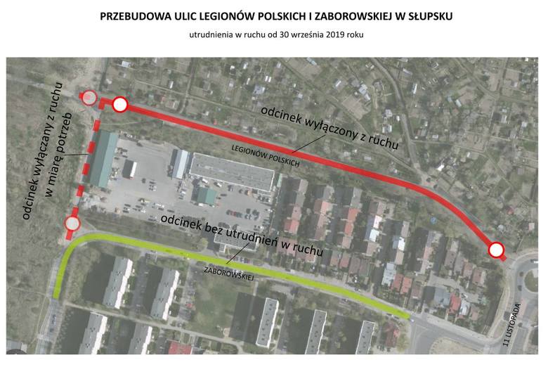 Rozpoczyna się przebudowa ul. Legionów Polskich i Zaborowskiej w Słupsku
