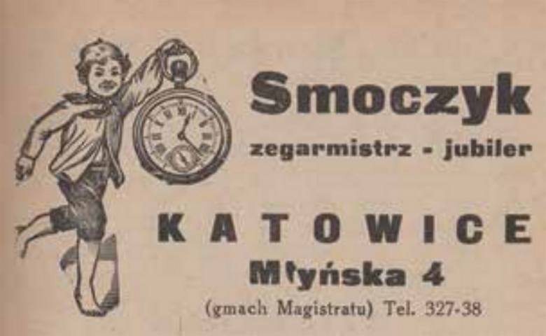 Reklama zegarmistrza i jubilera J. Smoczyka z 1935 roku.
