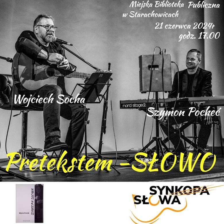 Spotkanie słowno-muzyczne z Wojciechem Sochą w Miejskiej Bibliotece Publicznej w Starachowicach