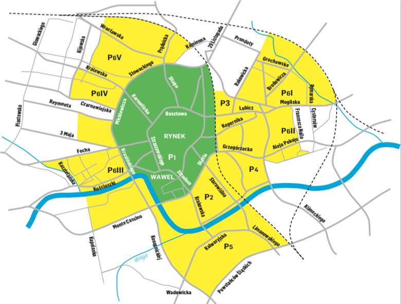 kraków osiedle podwawelskie mapa Kraków. Strefa parkowania znów poszerzona [WIDEO, GRAFIKA 