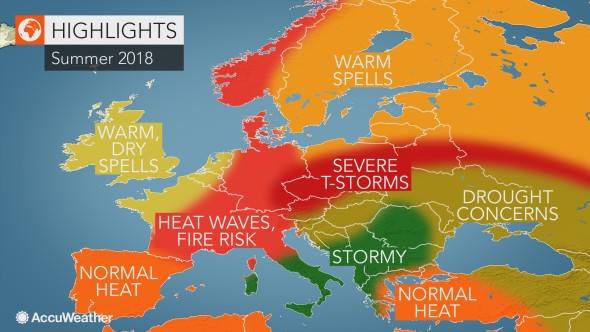 Burzowo i gorąco ma być w miesiącach letnich w całej Europie. Najbardziej gwałtowne zjawiska meteorologiczne mają jednak występować w Europie środkowo-wschodniej