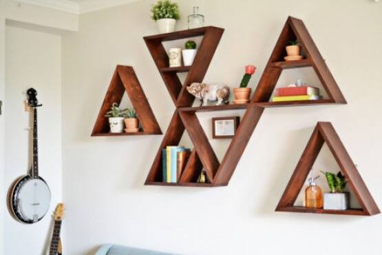 trójkątne półki na ścianę