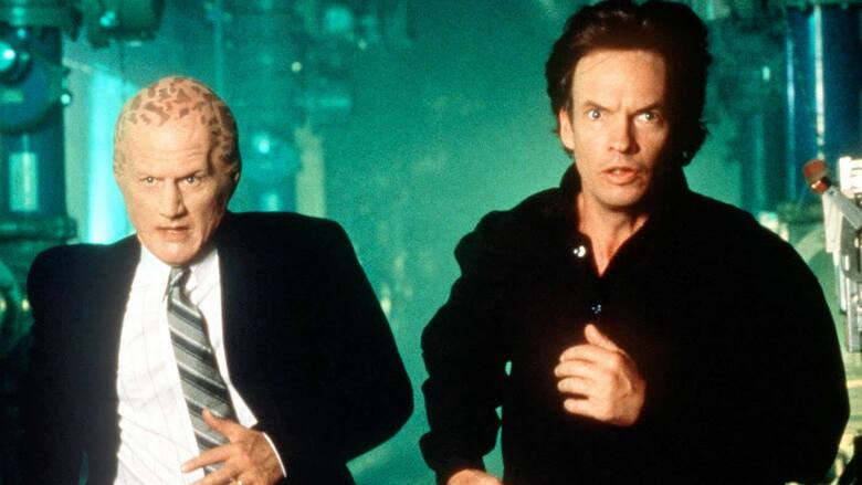 Eric Pierpoint i Gary Graham (z prawej) w scenie z serialu "Alien Nation"