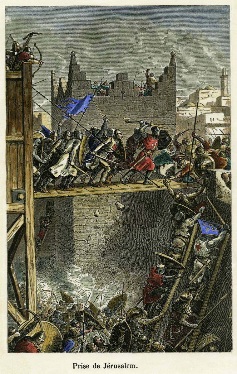 Zdobycie Jerozolimy w 1099 r. (Jules Huyot, 1880)