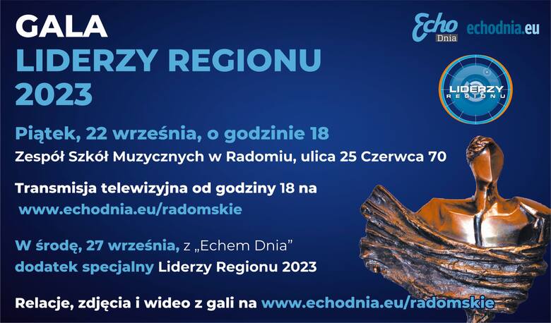 Gala Lider regionu 2023 w regionie radomskim.