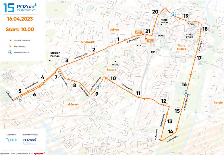 Trasa 15. Poznań Półmaratonu