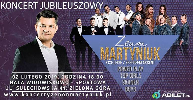Zenek Martyniuk i zespół Akcent będą świętować swoje urodziny w Zielonej Górze! Gościnnie wystąpią: Boys, Skaner, Power Play i Top Girls 