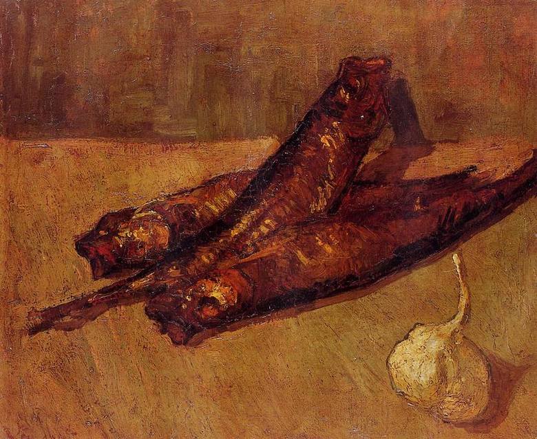 Vincent van Gogh, martwa natura z piklingami i czosnkiem