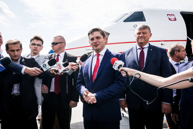 Samolot przyleciał do Bydgoszczy prosto ze Stanów Zjednoczonych.