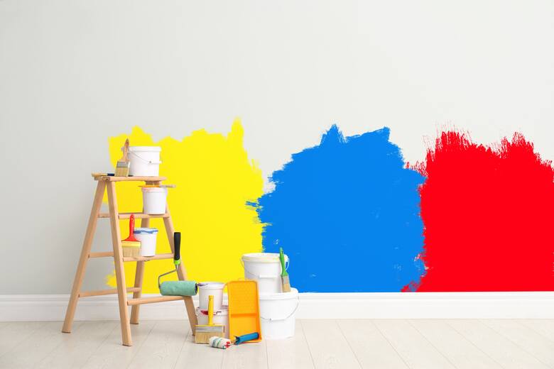 rodzaje farb pomalowana ściana