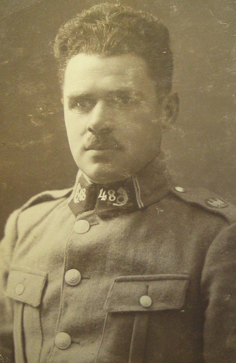 Ok. 1920 r. ojciec jako Hallerczyk, żołnierz 48. Pułku Strzelców Kresowych