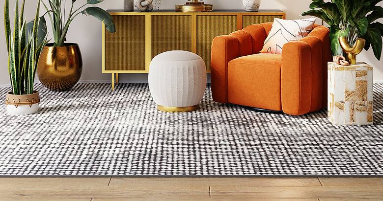 Rozmiar dywanu w salonie jest kluczowy, żeby zaprojektować modne wnętrze.