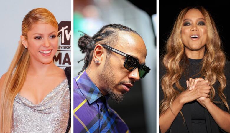 Shakira, Lewis Hamilton, Tyra Banks