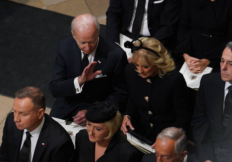 Para prezydencka na pogrzebie królowej Elżbiety II
