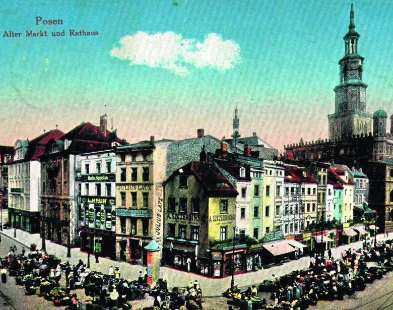  Stary Rynek był jednym z najbardziej zniszczonych miejsc Poznania.  Po  1945 roku zniknęły kamienice Pfitznera i Czepczyńskiego. Zmieniono wygląd domków budniczych