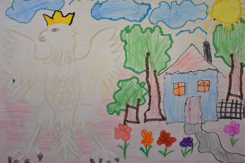 Dzieci uczestniczyły w przeglądzie rysunkowym "Biały Orle Nasz"
